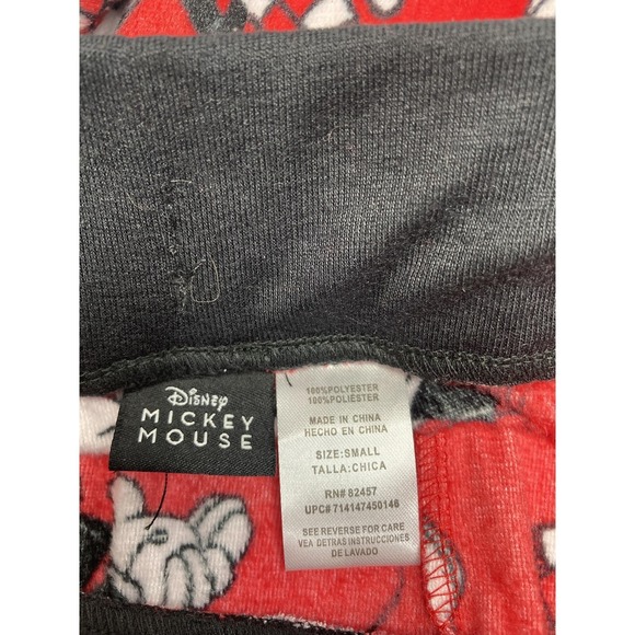 NWT Disney Mickey Mouse Ladies' Red Fleece Sleep Pajama Pants Sz Small - Picture 5 of 5